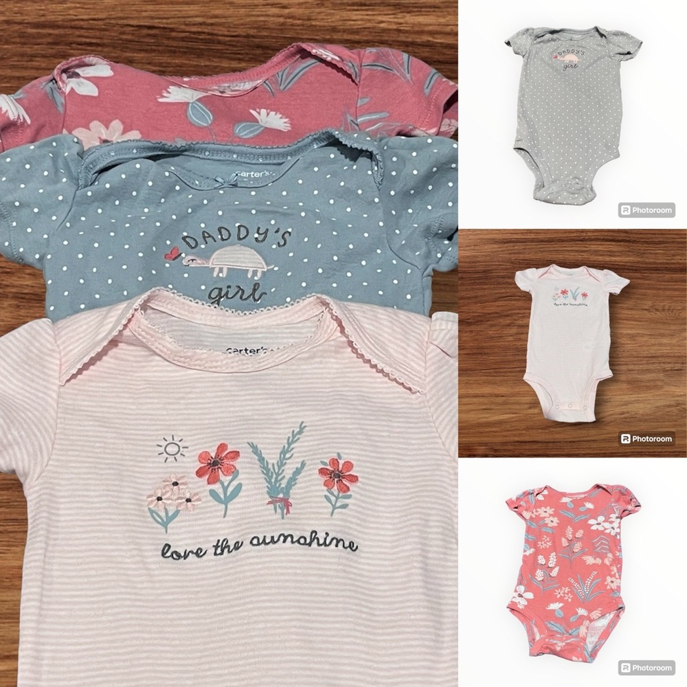 3 short sleeve bodysuits | 24 months